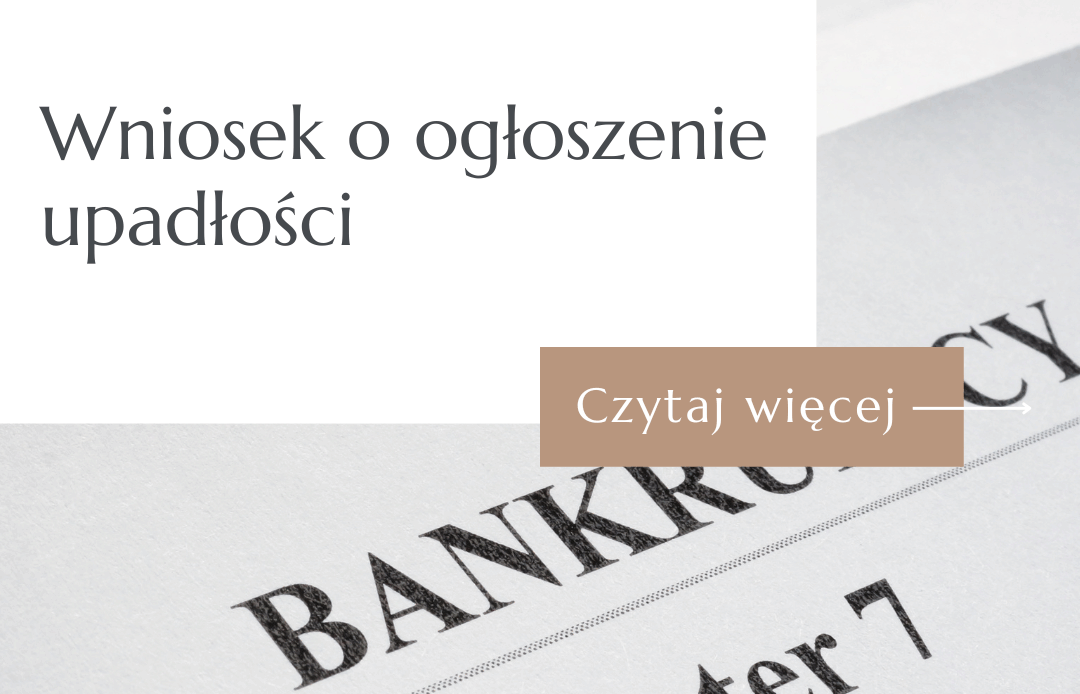 wniosek o ogłoszenie upadłości