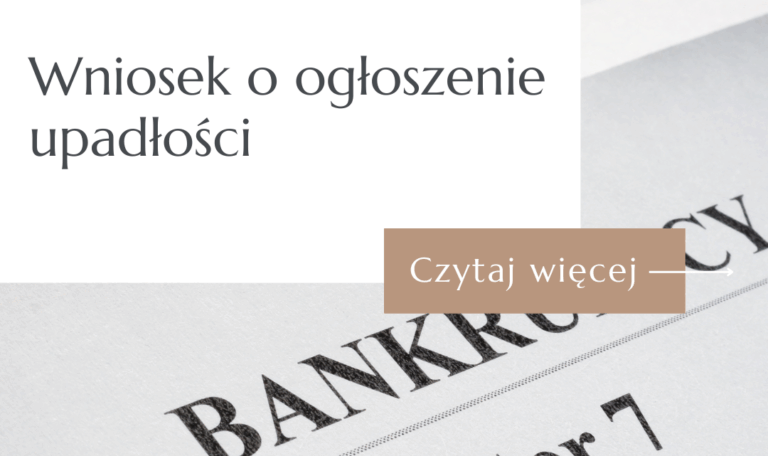 wniosek o ogłoszenie upadłości