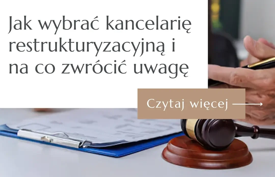 Jak wybrać kancelarię restrukturyzacyjną – grafika wyróżniająca artykułu na blogu PF Restrukturyzacje