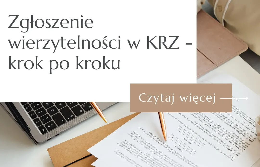Zgłoszenie wierzytelności w KRZ – grafika wyróżniająca artykułu na blogu PF Restrukturyzacje