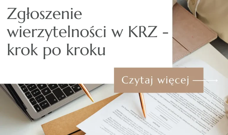 Zgłoszenie wierzytelności w KRZ – grafika wyróżniająca artykułu na blogu PF Restrukturyzacje