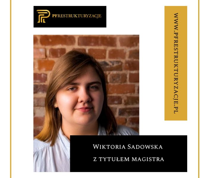 Wiktoria Sadowska z tytułem magistra