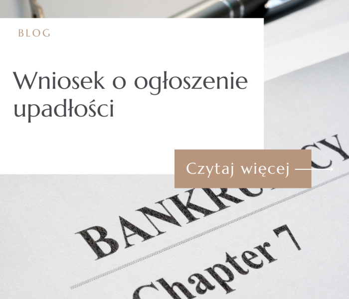 wniosek o ogłoszenie upadłości