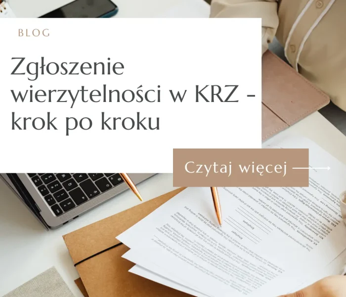 Zgłoszenie wierzytelności w KRZ – grafika wyróżniająca artykułu na blogu PF Restrukturyzacje